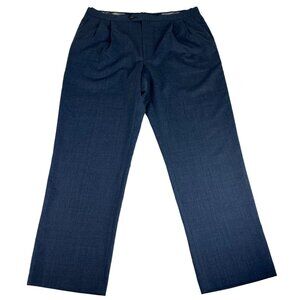 Sansabelt Pleated Trouser Dress Pants Men's 42x32 Gray Straight Leg High Waist